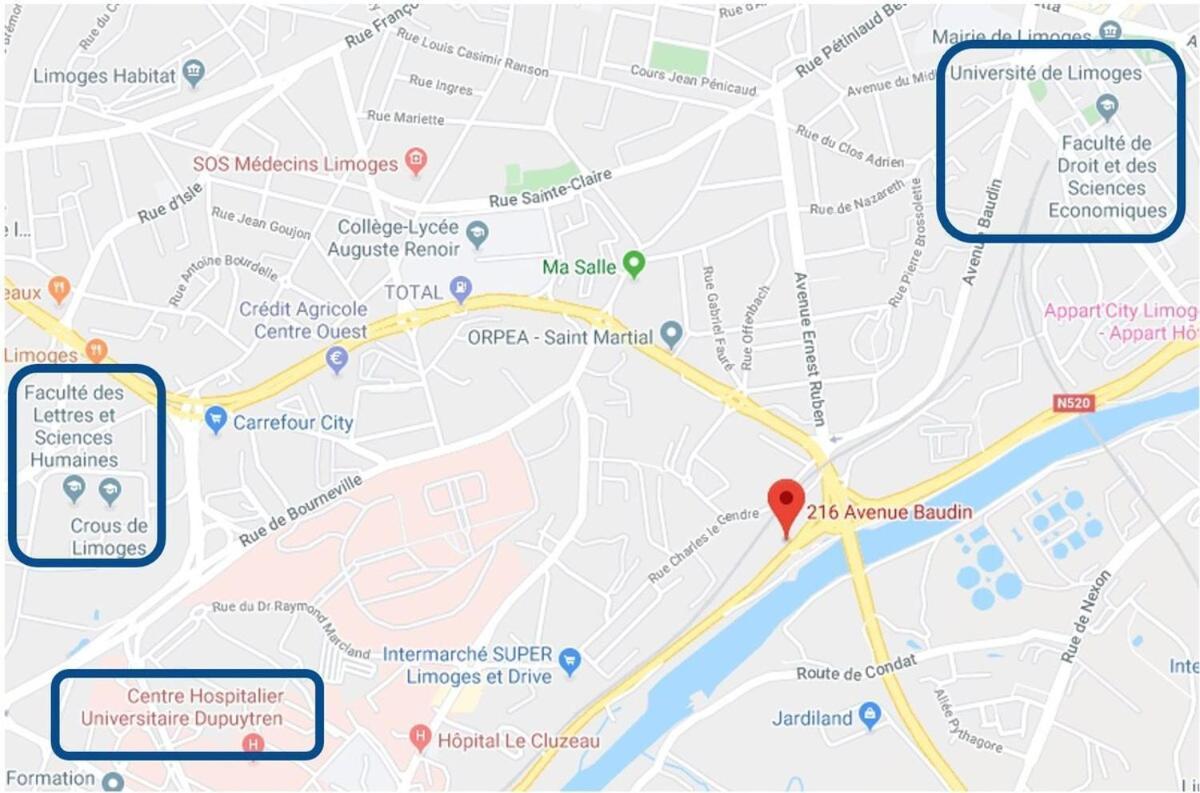 Studio 3 - Cinema Sport Parking - Dabnb Limoges Ngoại thất bức ảnh